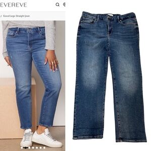 Good American size 32 / 14 Good Legs Straight ankle jeans